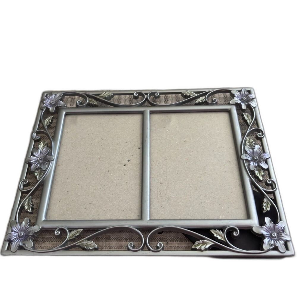 DECOREL Lavender Flower Pewter Twin Picture 9" x 7 "Frame
